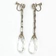 Glass Teardrop Earrings with Diamantés in Sterling Discount