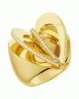 Gold and Diamond Endless Heart Cocktail Ring Online