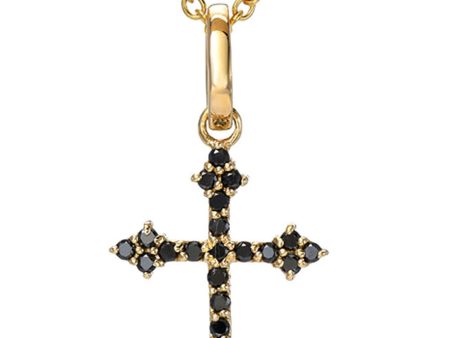 Black Diamond Baby Gothic Cross Pendant For Discount