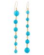 Graduated Turquoise Bead Drop Earrings Hot on Sale