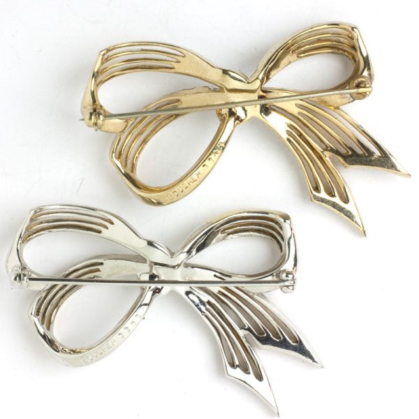 Gold & Pavé Bow 1950s Brooches by Marcel Boucher Sale