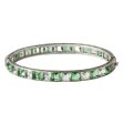 Emerald, Crystal & Sterling Art Deco Bangle Discount