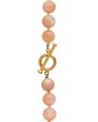 Peach Moonstone Cabochon Beaded Short Necklace Online Hot Sale