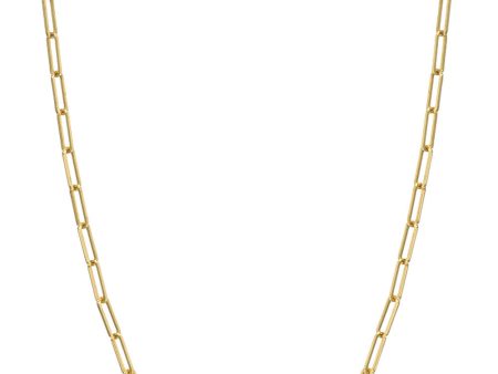 Yellow Gold Small Long Link Chain Necklace Sale