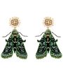 Lux Emerald Green Moth Earrings Hot on Sale