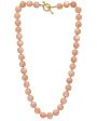 Peach Moonstone Cabochon Beaded Short Necklace Online Hot Sale