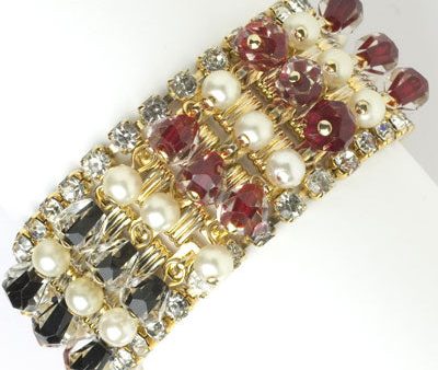 Pearl, Gemstone & Gold Dangling Hobé Bracelet For Cheap