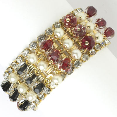 Pearl, Gemstone & Gold Dangling Hobé Bracelet For Cheap