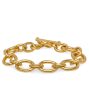 Yellow Gold Large Alternating Link Bracelet Fashion