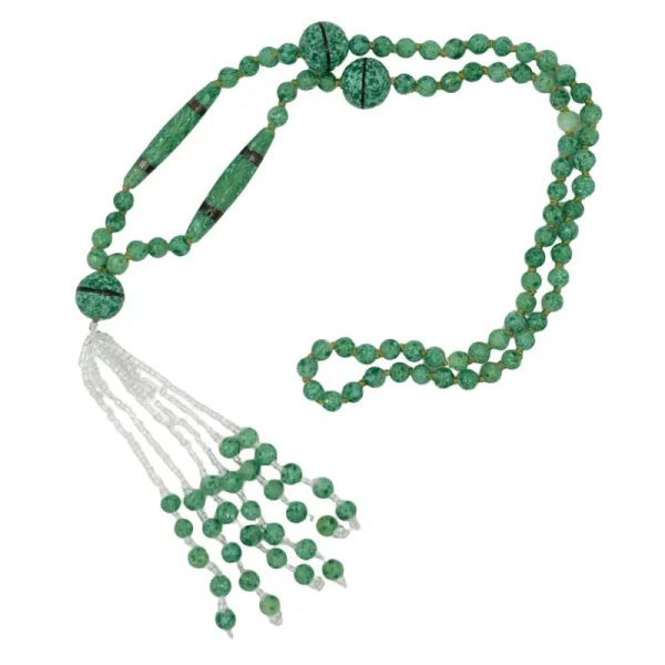 Green & Black Bead Sautoir Necklace Online