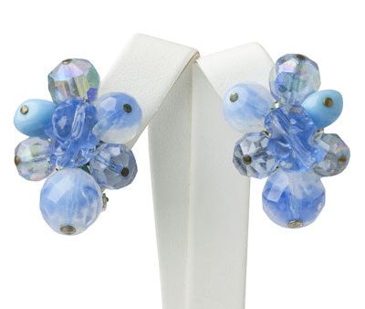 Blue Bead Earrings by Hattie Carnegie Cheap