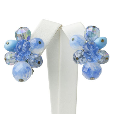 Blue Bead Earrings by Hattie Carnegie Cheap