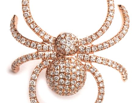 Rose Gold Pave Spider Single Earring Online now