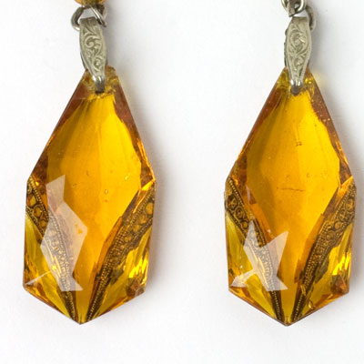 Citrine Pendant Earrings Fashion