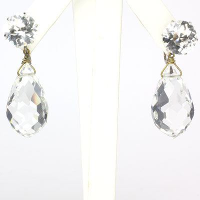 Crystal & Glass Briolette Earrings Fashion