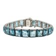 Aquamarine, Diamanté & Sterling Buckle Bracelet Sale