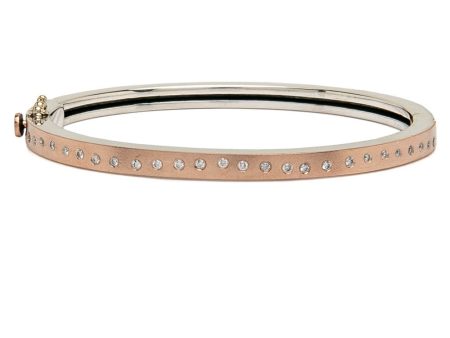 Rose Gold and Silver Diamond Rene Thin Bracelet Online Hot Sale