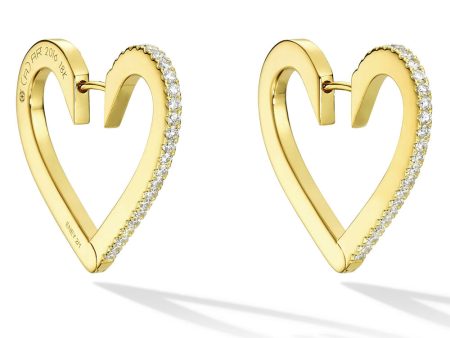 Medium Endless Heart Hoop Earrings Cheap