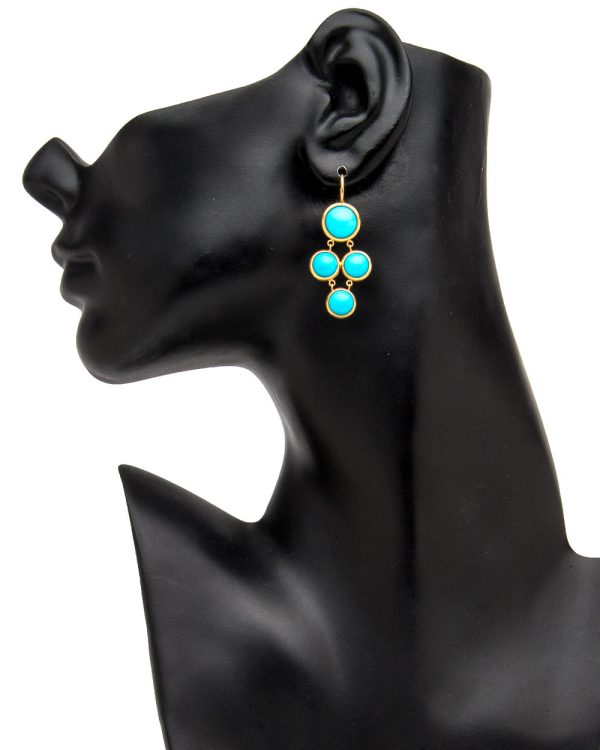 4 Turquoise Stone Earrings on Sale