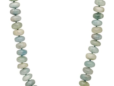 Aquamarine Beaded Short Necklace on Sale