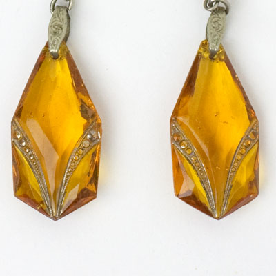 Citrine Pendant Earrings Fashion