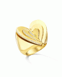 Gold and Diamond Endless Heart Cocktail Ring Online