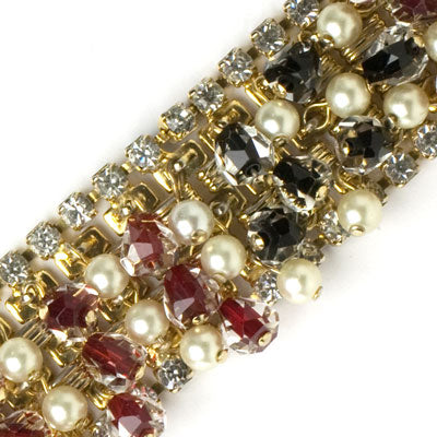 Pearl, Gemstone & Gold Dangling Hobé Bracelet For Cheap