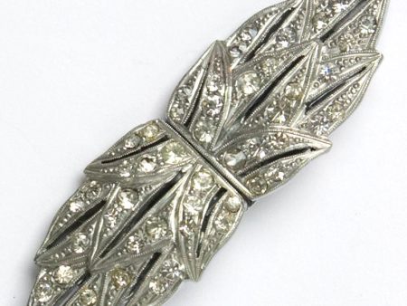 Diamanté French Art Deco Dress Clips or Brooch Online now