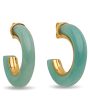 Amazonite Stone Small Hoop Earrings For Cheap