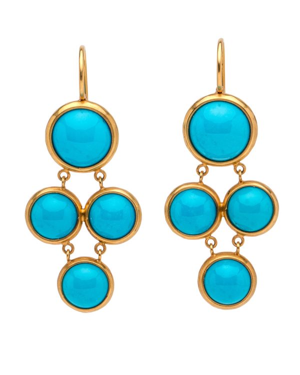 4 Turquoise Stone Earrings on Sale