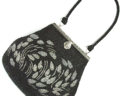 Black & Silver Beaded 1930s Handbag Online Hot Sale