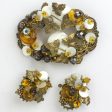 Citrine, Golden Topaz & Mother-of-Pearl Brooch & Earrings Set Online