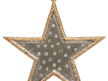 Rose Gold and Silver Diamond Star Pendant Online now