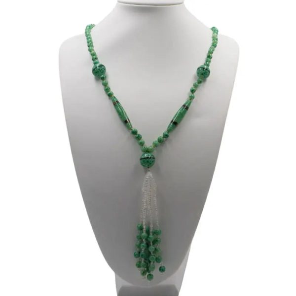 Green & Black Bead Sautoir Necklace Online