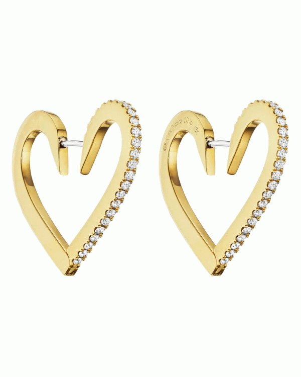 Medium Endless Heart Hoop Earrings Cheap