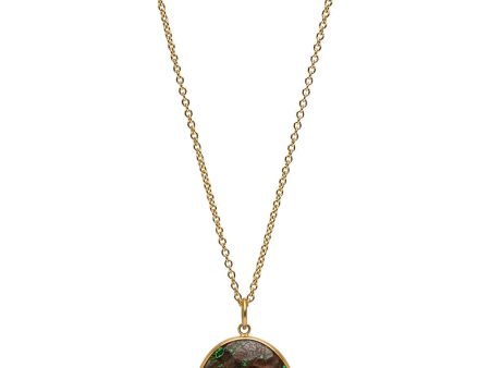 Yellow Gold Yowah Opal Oval Pendant Necklace Online Sale