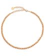 Hammered Gold Bead Short Necklace Fashion