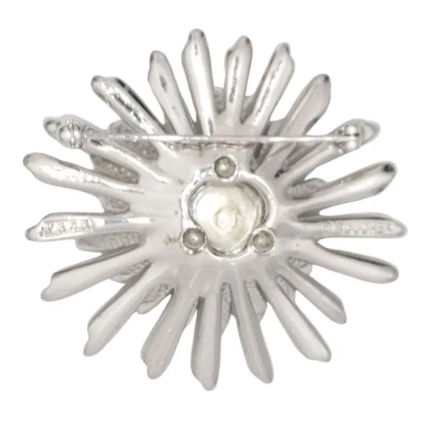 Diamanté & Pearl Flower Boucher Brooch Supply