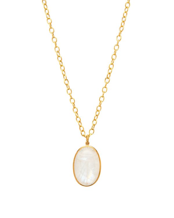 Moonstone Scarab Pendant Necklace Online now