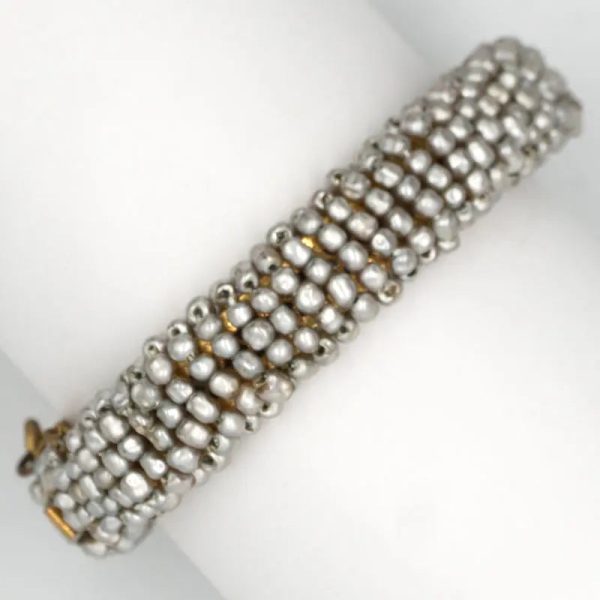 Silver Pearl Bracelet by Miriam Haskell Supply