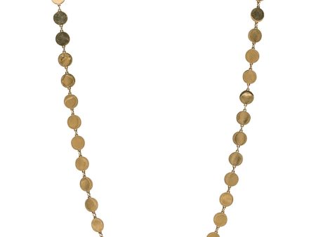 Yellow Gold and Diamond Disc Link Necklace on Sale