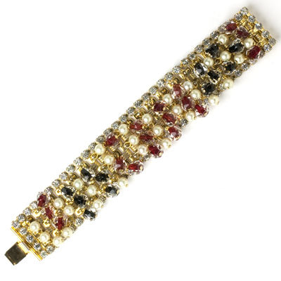 Pearl, Gemstone & Gold Dangling Hobé Bracelet For Cheap