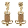 Brown Quartz & Citrine Schiaparelli Pendant Earrings For Cheap