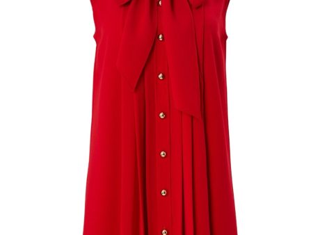 Carolina Herrera Sleeveless Pintucked Mini Dress Online Hot Sale