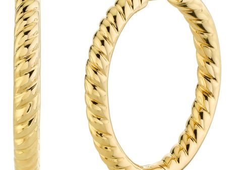 Yellow Gold Zoe Braided Hoop Earrings Supply