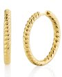 Yellow Gold Zoe Braided Hoop Earrings Supply