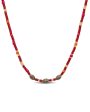 African Vinyl and Diamond Beaded Short Necklace Cheap