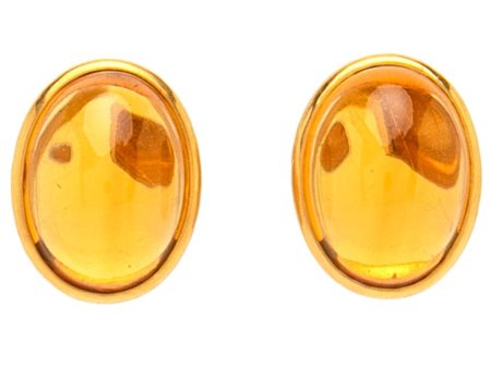 Citrine Cabochon Earrings Supply