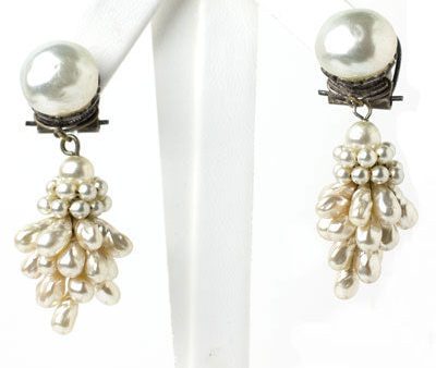 Pearl Cluster Earrings by Louis Rousselet Online Hot Sale