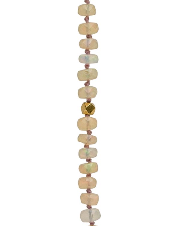 African Opal Long Beaded Necklace For Discount